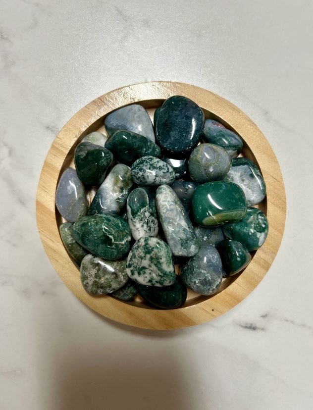 Moss Agate Tumble