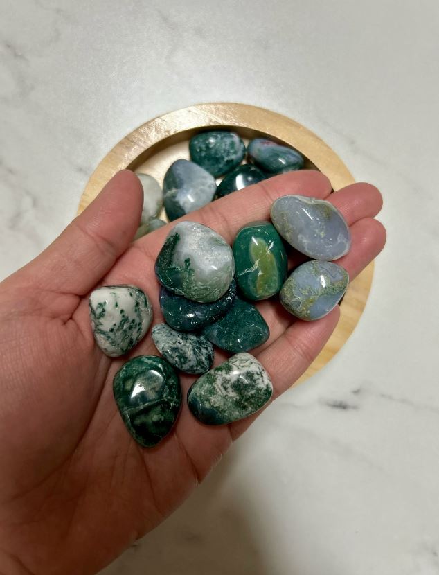 Moss Agate Tumble