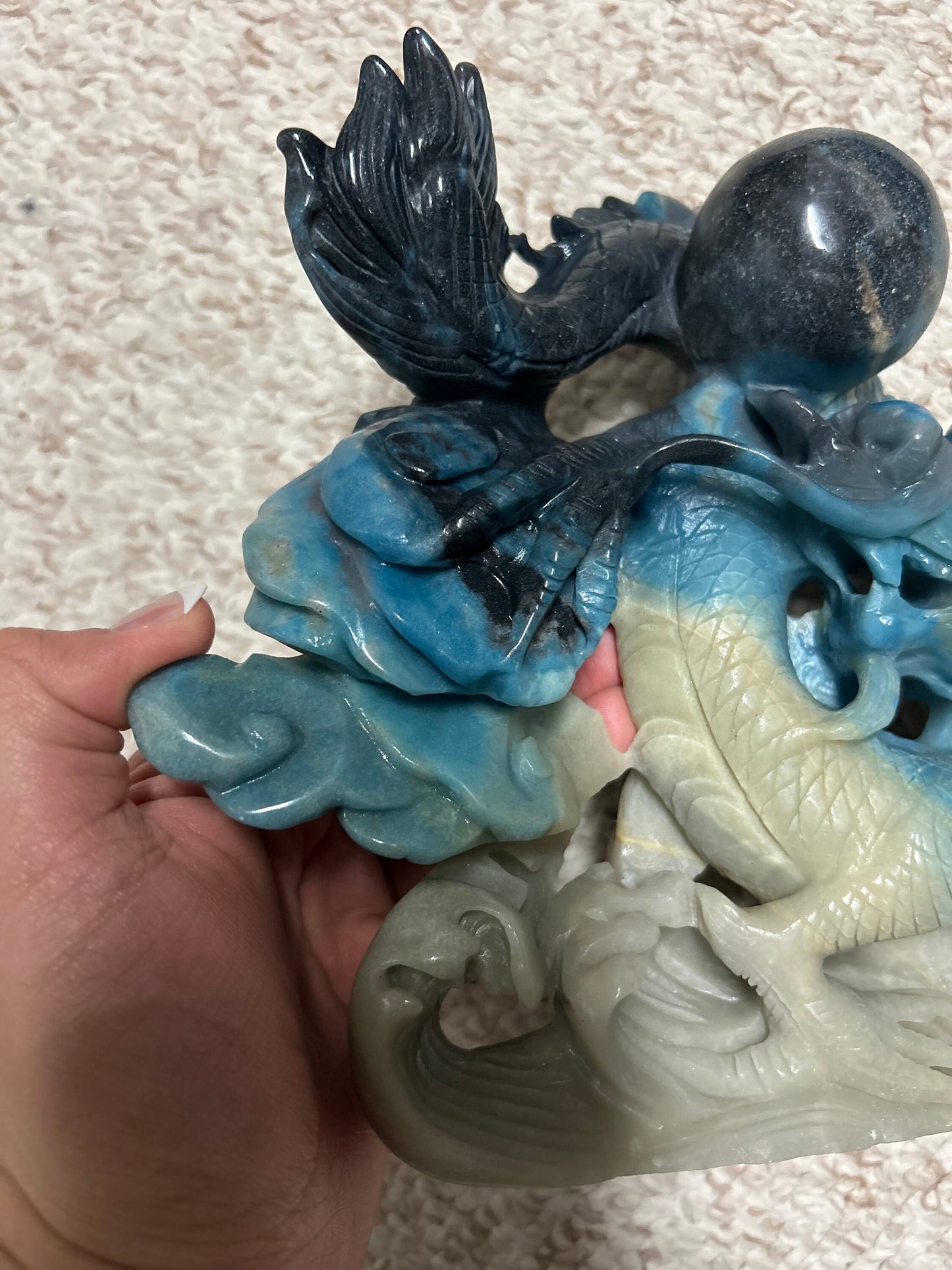 Trolleite Dragon Carving 1.819kg