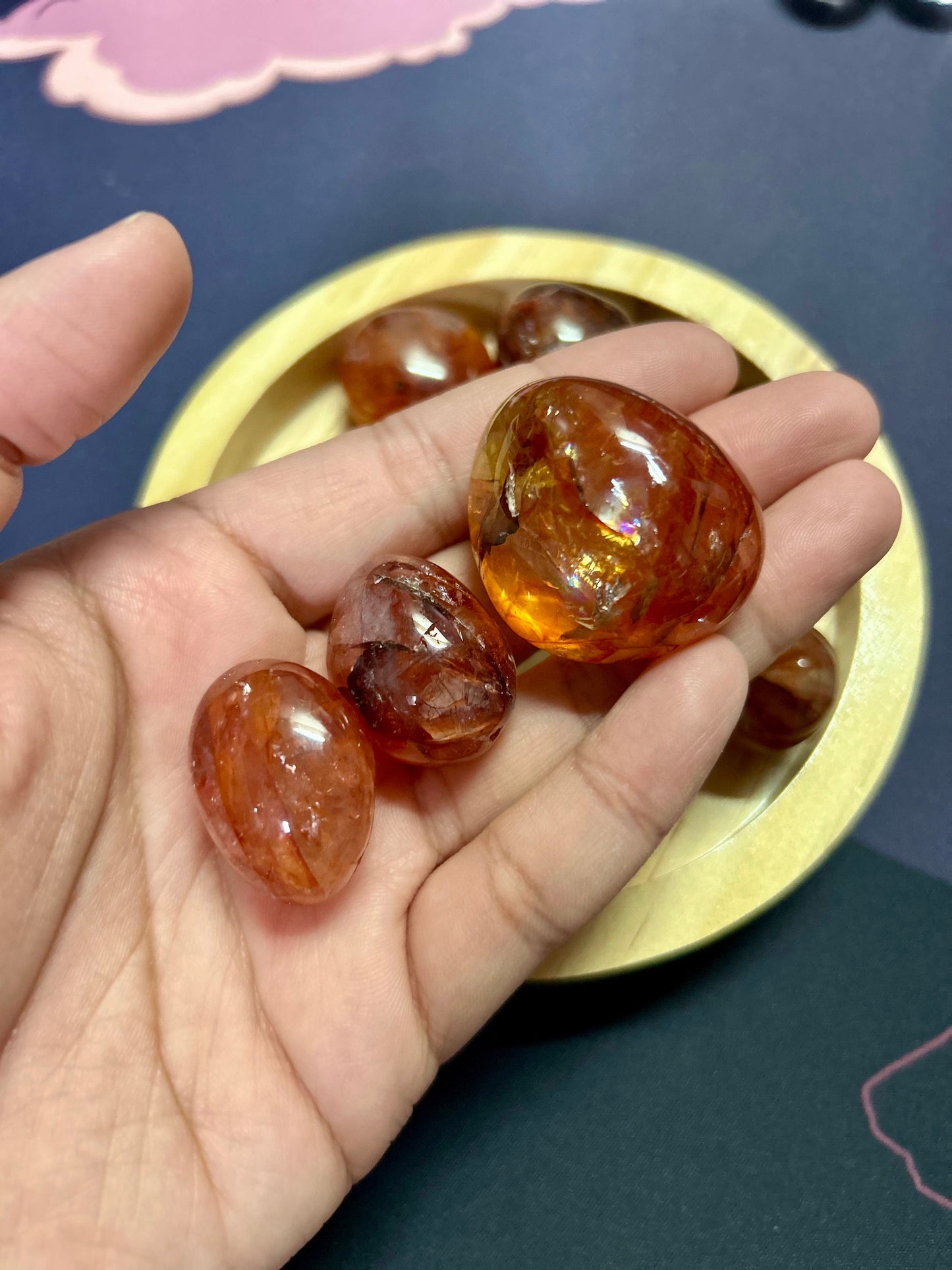 Fire Quartz Tumbles | Rainbow!