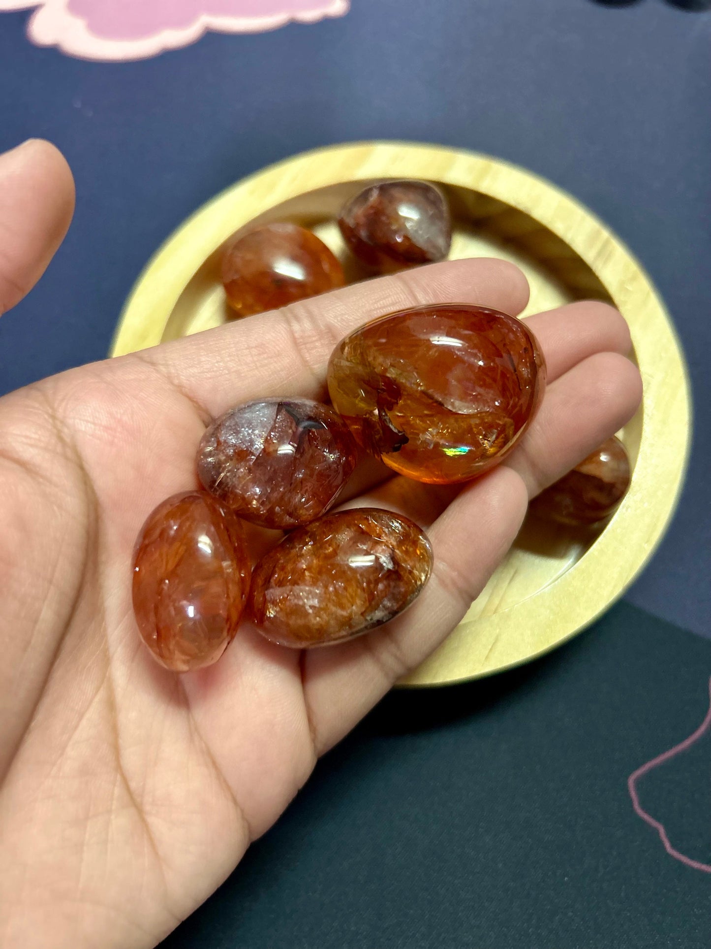 Fire Quartz Tumbles | Rainbow!