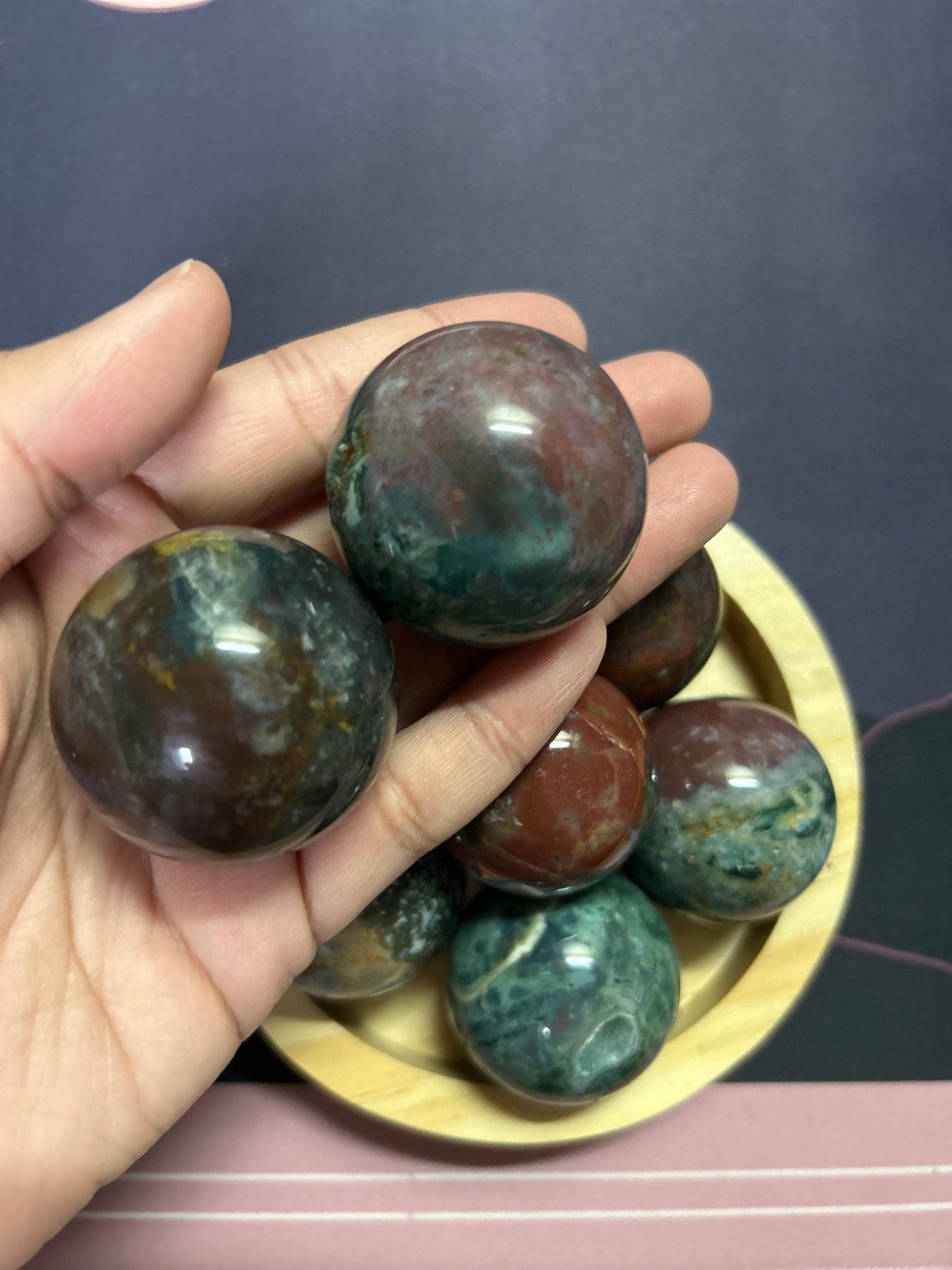 Ocean Jasper sphere 1.2-2.5 inches, random!