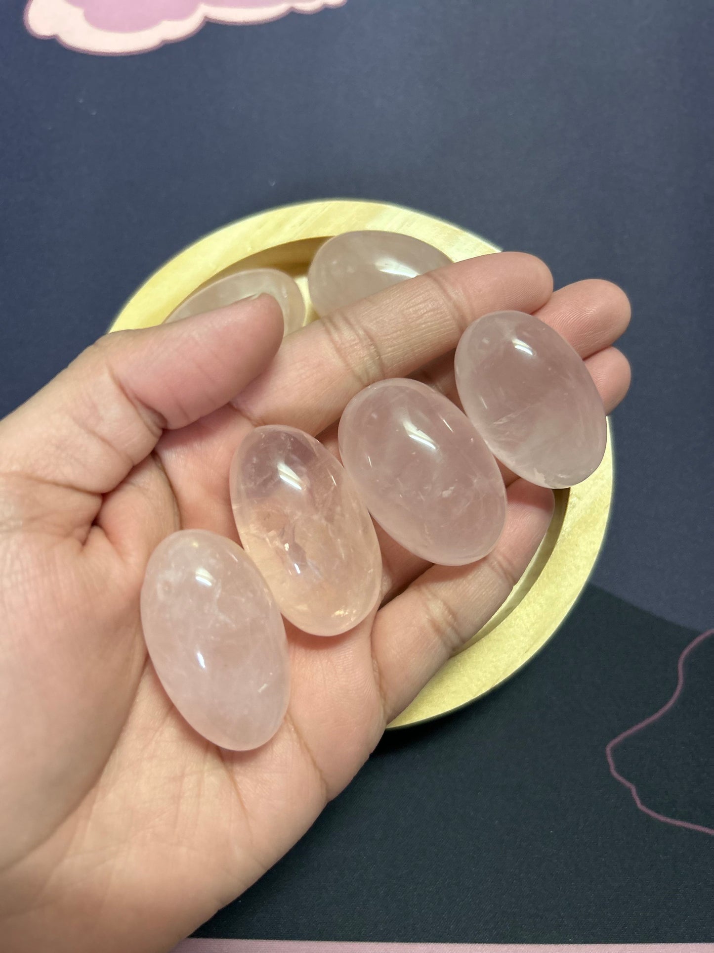 Large Rose Quartz Tumbles 1.5-2 inches