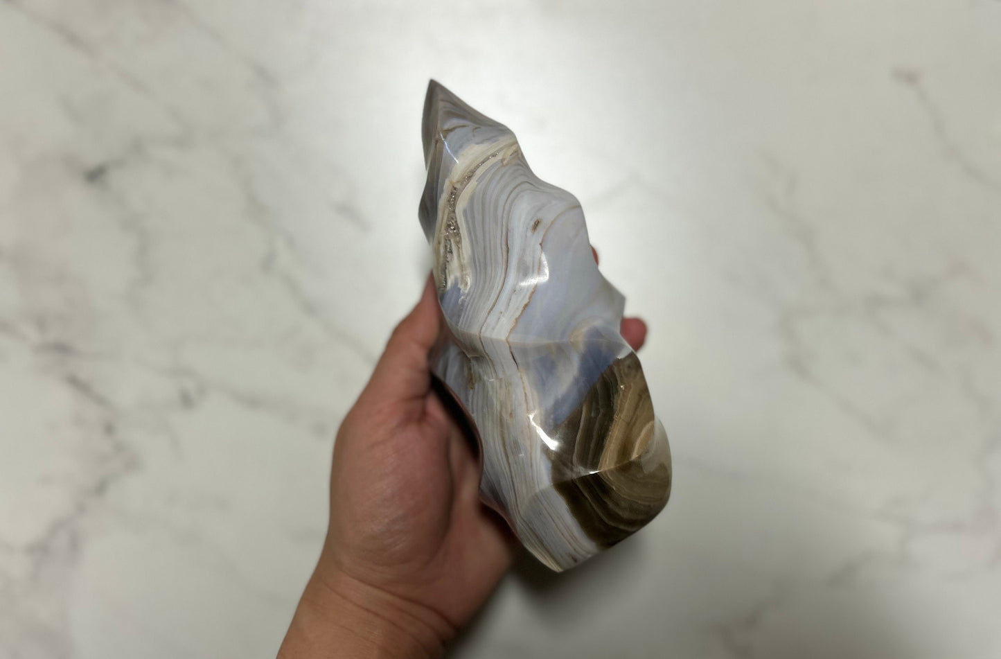 Ocean Jasper Flame 1065g 17.4cm, druzy