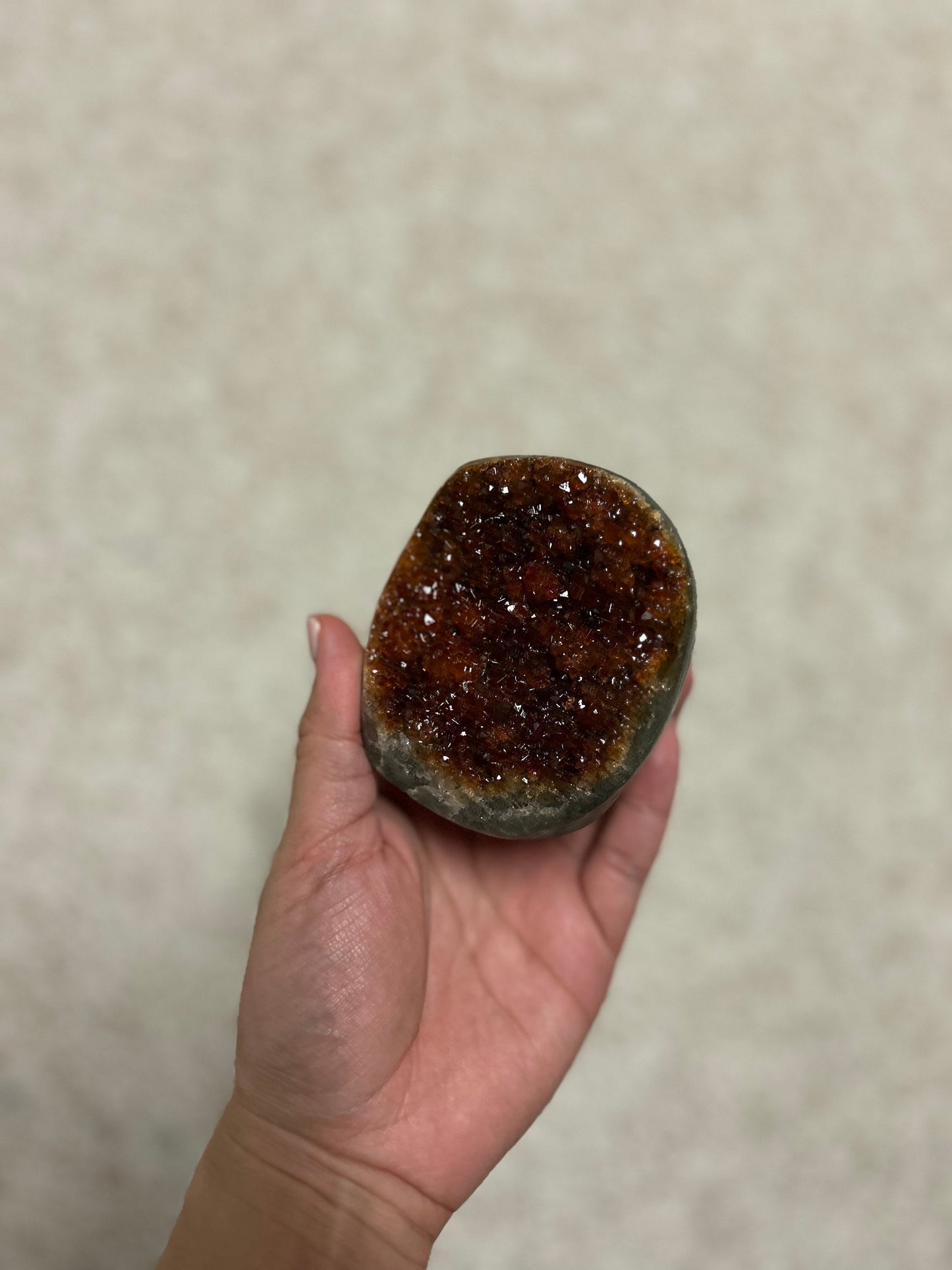 Burnt Heat Treated Amethyst Geode 494g